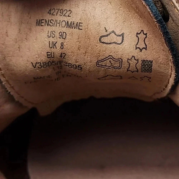 Land's End Mens Tan Leather and Blue Suede Lace Shoes Size 9 - Picture 14 of 14